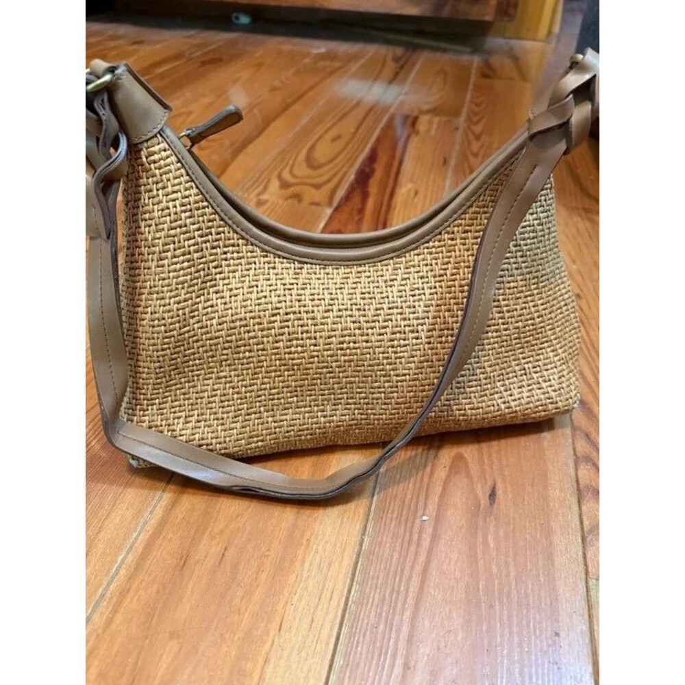 Fossil Straw & Leather Purse